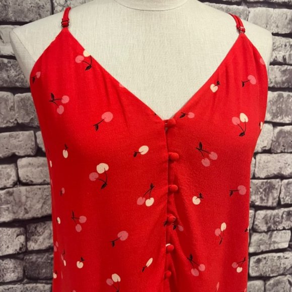 LOFT V-Neck Sleeveless Button Down Blouse Size Medium - Picture 2 of 9